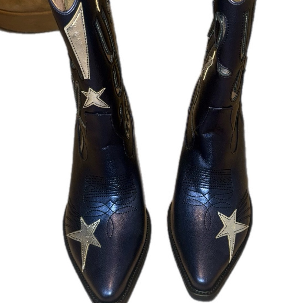 Navy 'Y'all' Western Cowboy Boots size 9 brand new - Picture 8 of 10